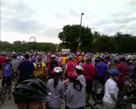 Start of the 42 mile Tour de Fort ride